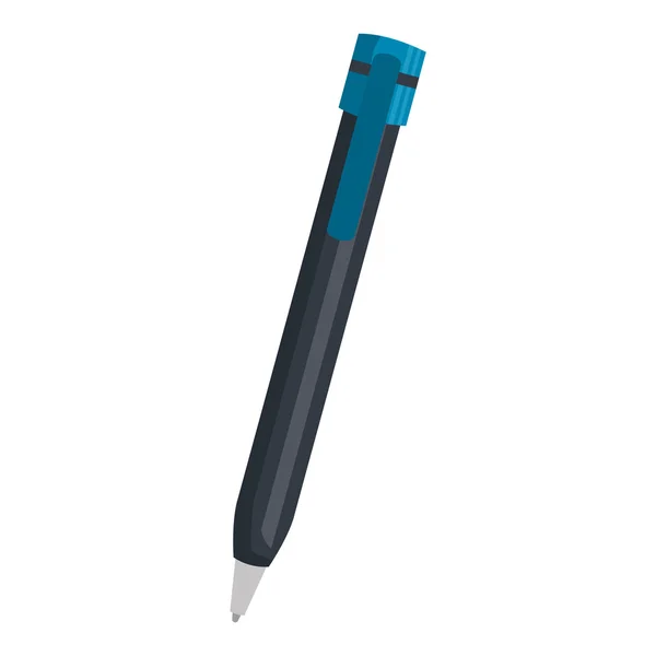 Офисная ручка изолирована плоским дизайном значков . — стоковый вектор