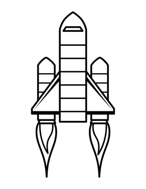Roket fırlatma izole simgesi tasarım