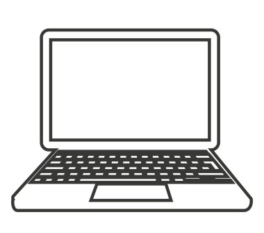 dizüstü bilgisayar simgesi tasarım izole