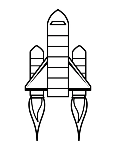 Rocket launch isolated icon design — Stock Vector