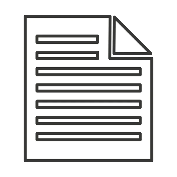 Documento de texto diseño de icono aislado — Vector de stock