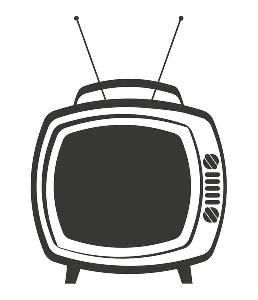 Eski izole tv simgesi tasarım — Stok Vektör