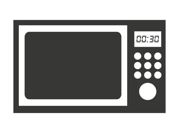 Microwave desain ikon yang terisolasi - Stok Vektor