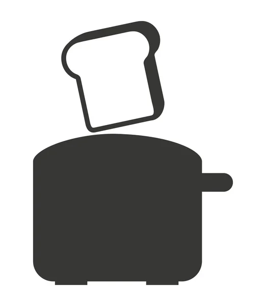 Хлеб тостер изолированный дизайн иконки — стоковый вектор