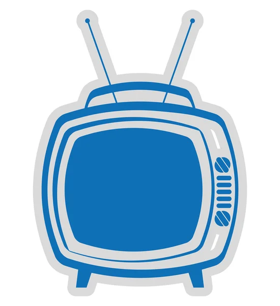 Viejo tv aislado icono de diseño — Vector de stock
