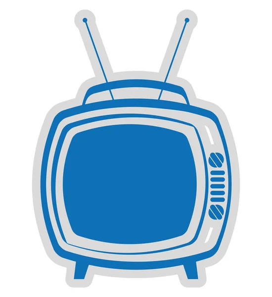 Viejo tv aislado icono de diseño — Archivo Imágenes Vectoriales