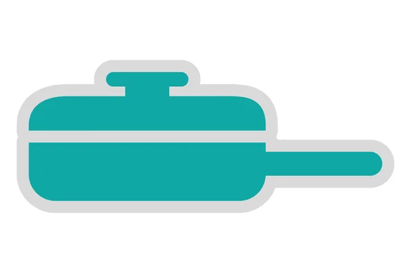 Padella disegno icona isolato friggere — Vettoriale Stock