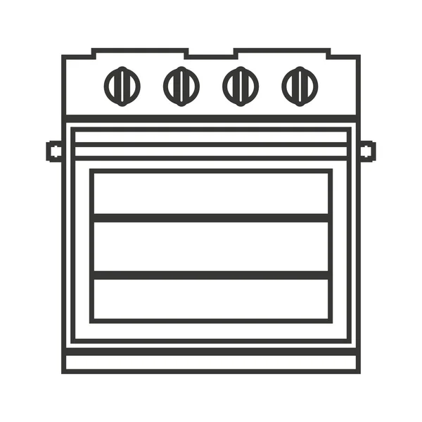 Cocina eléctrica diseño icono aislado — Vector de stock