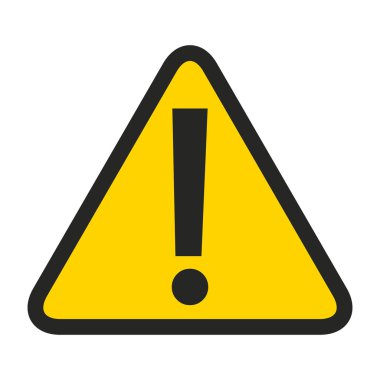 Uyarı simgesi simgesi tasarım izole