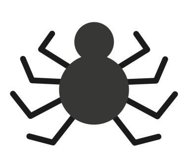 örümcek tehlike izole simgesi