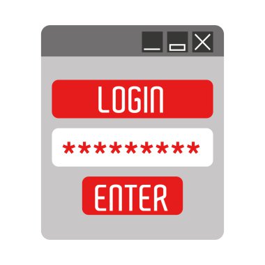 oturum açma şablon simgesi tasarım izole