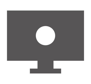 monitör izole bilgisayar simgesi tasarım
