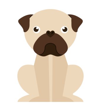 sevimli köpek izole simgesi