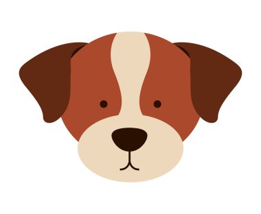 sevimli köpek baş izole simgesi tasarım