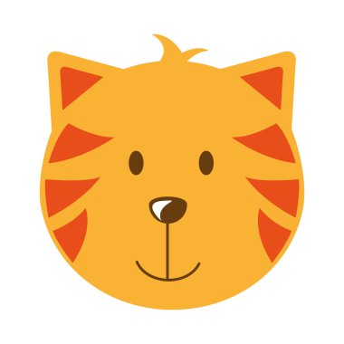 kedi baş izole simgesi tasarım