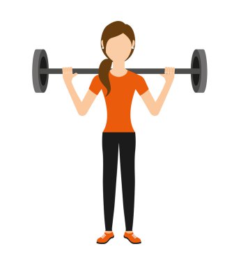 Ağırlık mı kadın izole simgesi