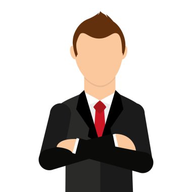 iş adamı izole ayakta simgesi tasarım