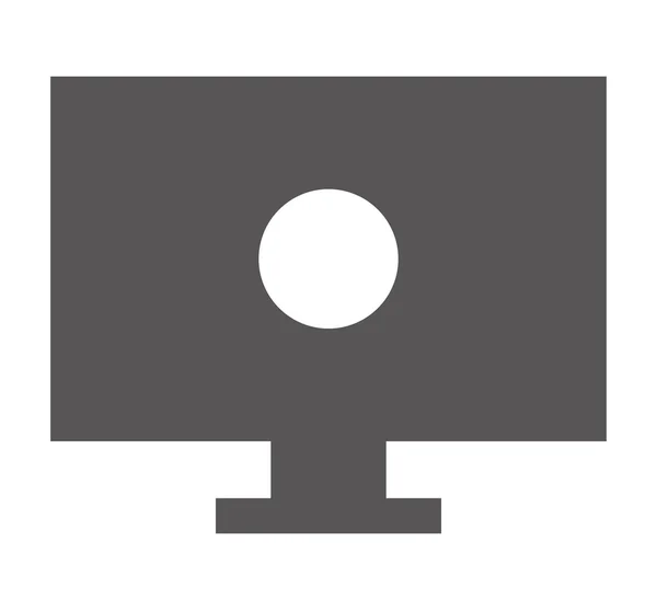Monitor ordenador aislado icono de diseño — Vector de stock