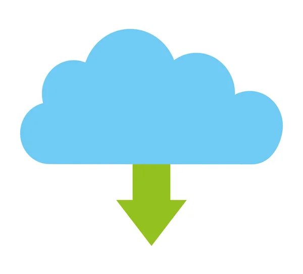 Computación en nube con diseño de icono de flecha aislada — Archivo Imágenes Vectoriales