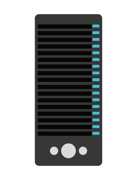 Tower Server Computer isoliertes Icon Design — Stockvektor