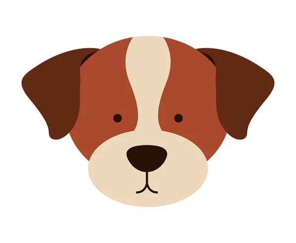Lindo perro cabeza aislado icono de diseño — Vector de stock