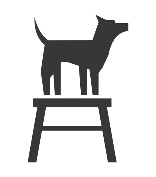 Bonito cão isolado ícone design — Vetor de Stock