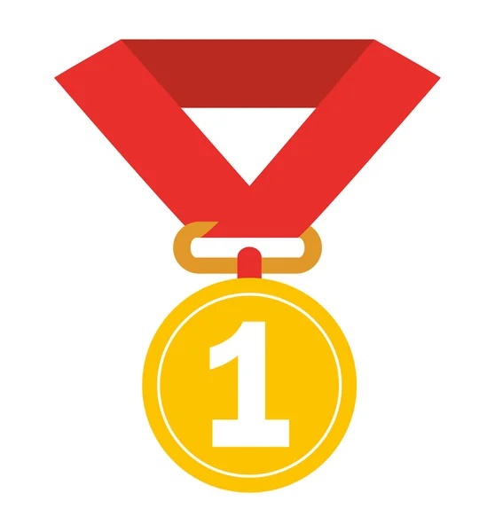 Medalha de primeiro lugar design ícone isolado —  Vetores de Stock