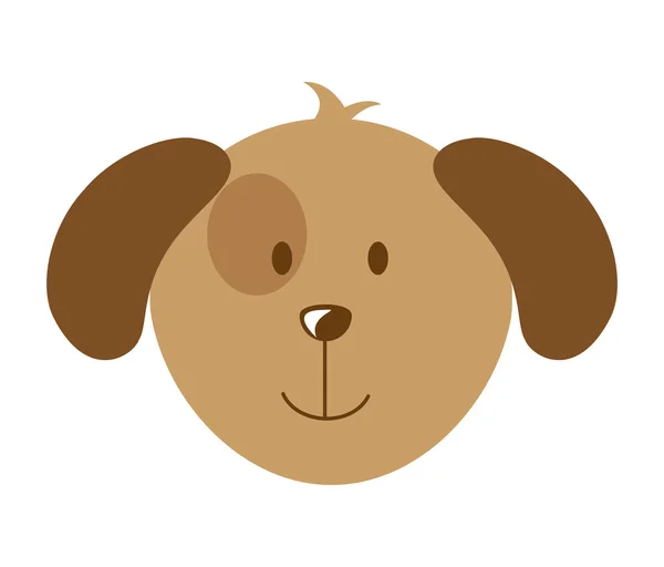 Mignonne tête de chien icône isolée design — Image vectorielle