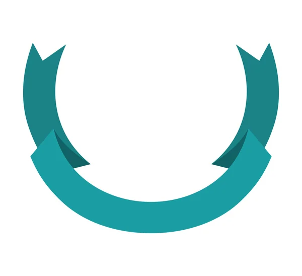 Emblème de ruban icône isolée design — Image vectorielle