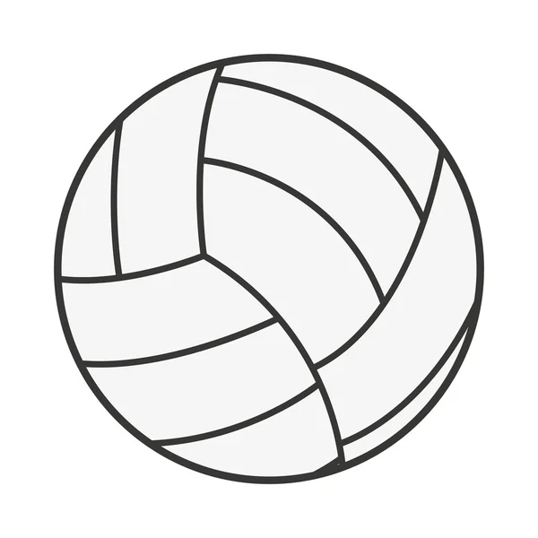 Conception icône isolée balle de volley-ball — Image vectorielle