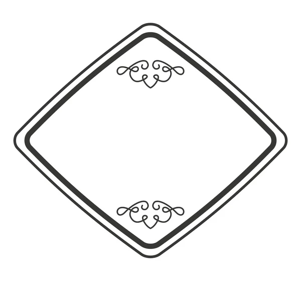 Victoriaans frame geïsoleerd pictogram ontwerp — Stockvector