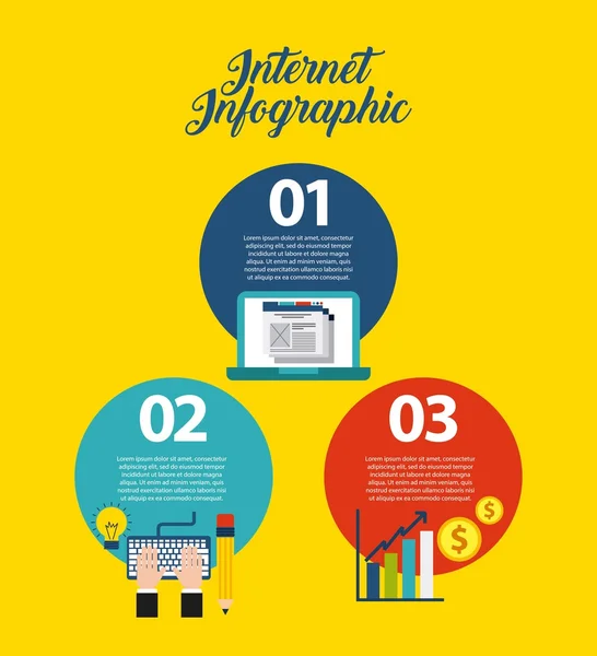 Pictogram voor Internet media. Infographic ontwerp. Vectorafbeelding — Stockvector