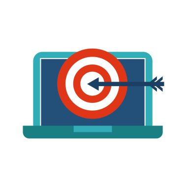 Laptoop ve medya simgesi tasarım. Blog kavramı. Vektör grafiği