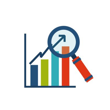 Çubuklar ve ok tasarımı. İnfografik kavram. Vektör grafiği