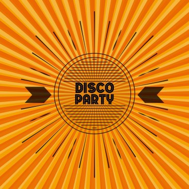 Metin simgesi. Parti ve Disco tasarım. Vektör grafiği