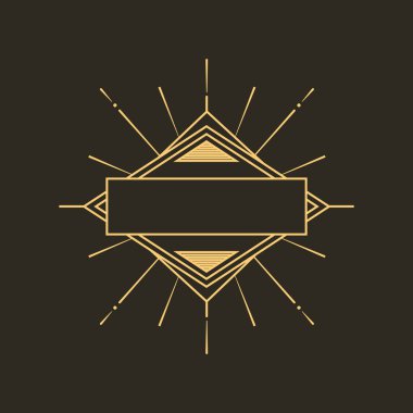 Şeritli etiket simgesi. Retro tasarımı. Vektör grafiği