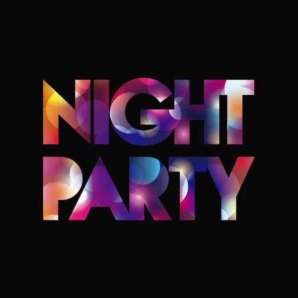 Ícone de publicidade. Night Party e Disco. Gráfico vetorial — Vetor de Stock