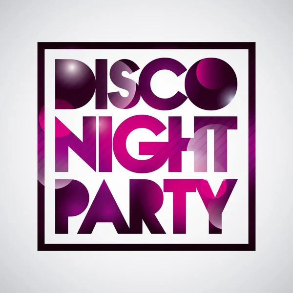 Advertising icon. Night Party and Disco. Vector graphic — Stock Vector