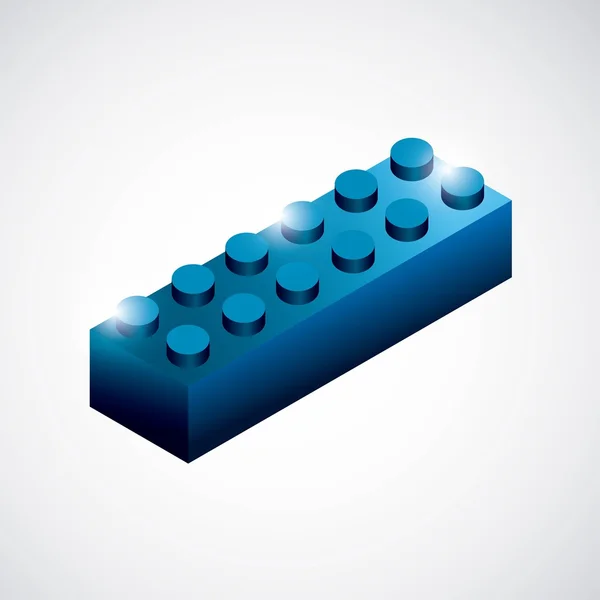 Кусок иконы Лего. Дизайн игры. Векторная графика — стоковый вектор