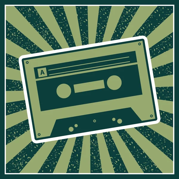 Cassette icon. Music and Sound design. Vector graphic — Stock Vector
