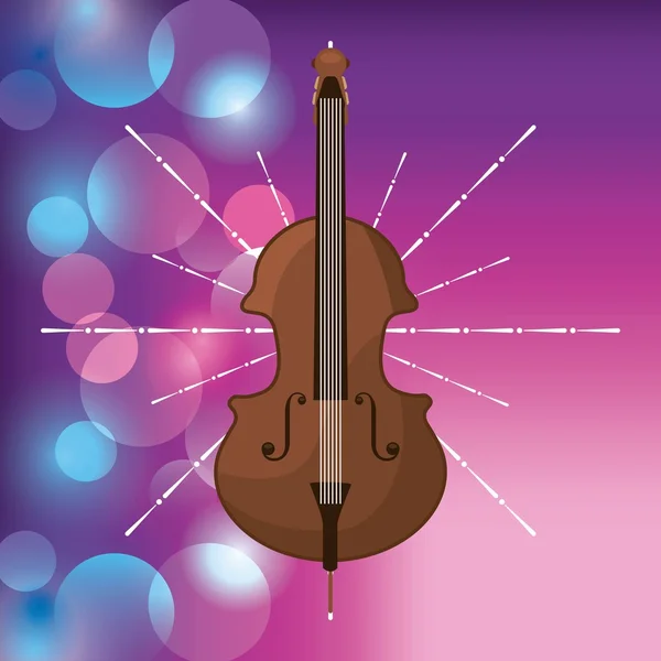 Ícone de violoncelo. Música e design de som. Gráfico vetorial — Vetor de Stock