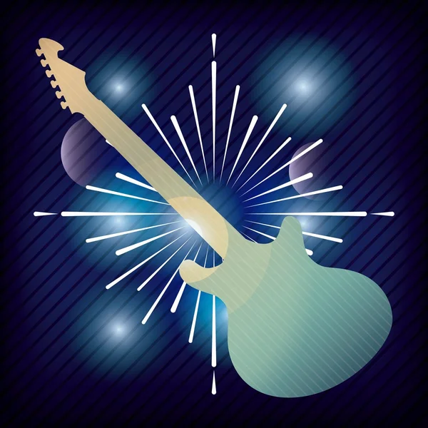 Elektrische gitaar icoon. Muziek en geluidsontwerp. Vectorafbeelding — Stockvector