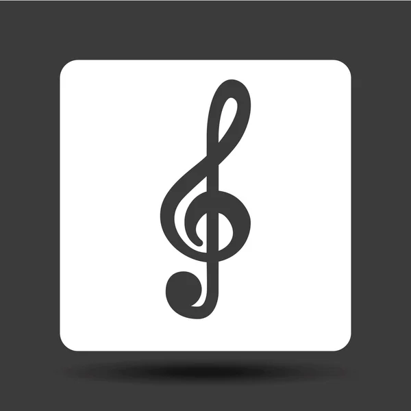 Icono de nota musical. Diseño de música y sonido. Gráfico vectorial — Vector de stock