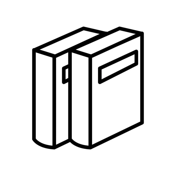 Educação e livros isolado ícone plana . —  Vetores de Stock