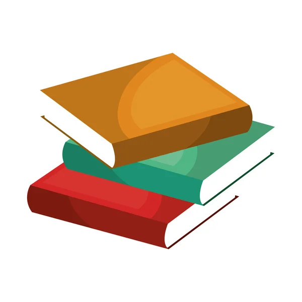 Education and books isolated flat icon. — Stock Vector