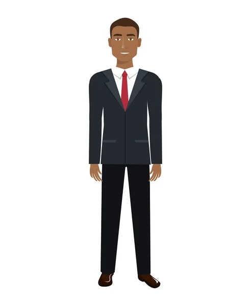 Homme d'affaires en costume élégant dessin animé . — Image vectorielle