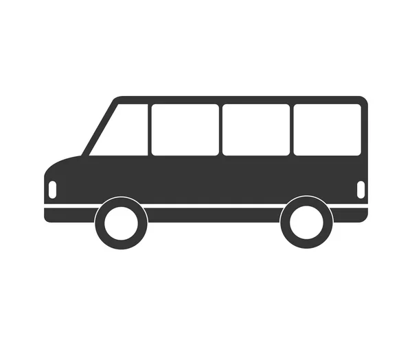 버스 차량, 교통 서비스 테마 디자인. — 스톡 벡터