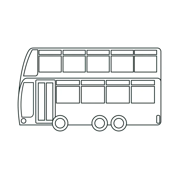 Busfahrzeug, Transport Service Thema Design. — Stockvektor