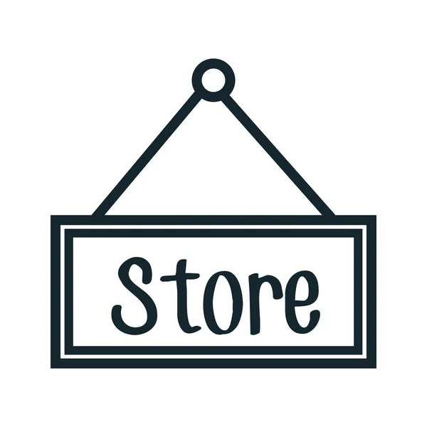 Winkelen en commerce geïsoleerde pictogram. — Stockvector