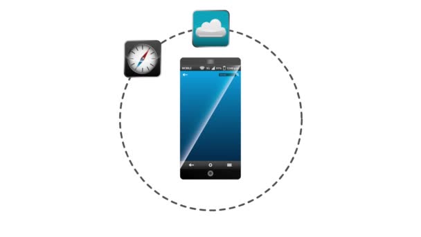 Diseño de servicios de smartphone — Vídeo de stock